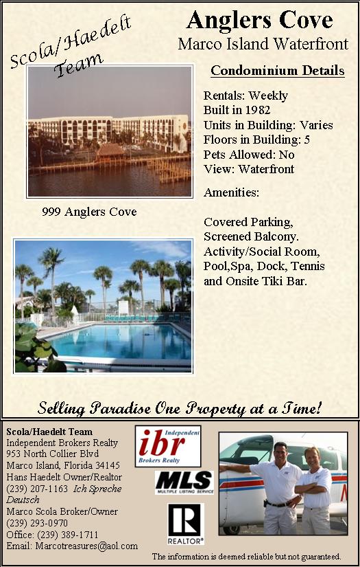 Anglers Cove at Marco Bay on Marco Island Marco Island Condos For Sale
